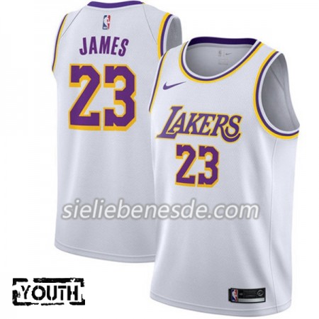 Kinder NBA Los Angeles Lakers Trikot Lebron James 23 2018-19 Nike Weiß Swingman